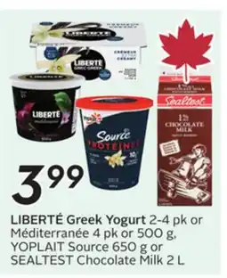 Sobeys LIBERTÉ Greek Yogurt offer