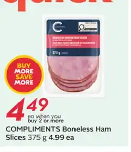 Sobeys COMPLIMENTS Boneless Ham Slices offer