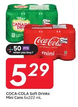 Sobeys COCA-COLA Soft Drinks Mini Cans offer