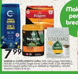 Sobeys NABOB or COMPLIMENTS Coffee offer