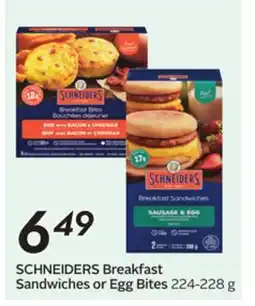 Sobeys SCHNEIDERS Breakfast Sandwiches or Egg Bites offer