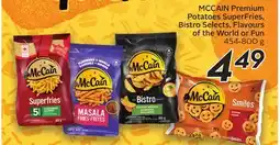 Sobeys MCCAIN Premium Potatoes SuperFries, Bistro Selects, Flavours of the World or Fun offer