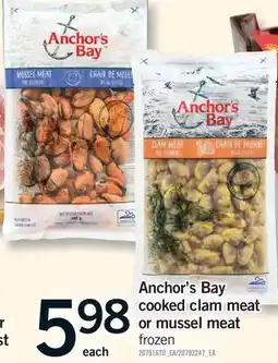Fortinos ANCHOR BAY COOKED CLAM MEAT OR MUSSEL MEAT offer