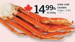 Fortinos SNOW CRAB CLUSTERS, 5-8's offer