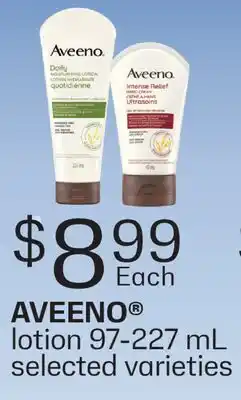Fortinos AVEENO LOTION offer