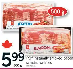 Fortinos PC NATURALLY SMOKED BACON offer