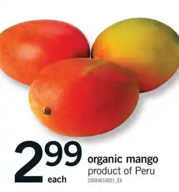 Fortinos ORGANIC MANGO offer