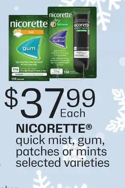 Fortinos NICORETTE QUICK MIST, GUM, PATCHES OR MINTS offer