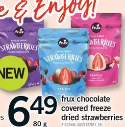 Fortinos FRUX CHOCOLATE COVERED FREEZE DRIED STRAWBERRIES offer