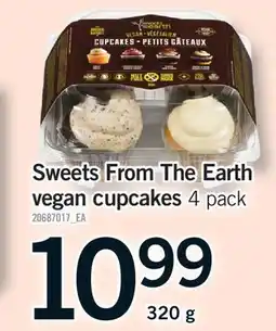 Fortinos SWEETS FROM THE EARTH VEGAN CUPCAKES, 4 pack, 320 G offer