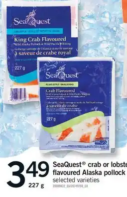 Fortinos SEAQUEST CRAB OR LOBSTER FLAVOURED ALASKA POLLOCK offer