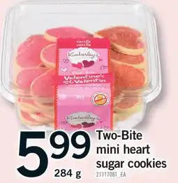 Fortinos TWO-BITE MINI HEART SUGAR COOKIES offer