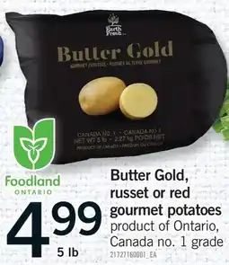 Fortinos BUTTER GOLD, RUSSET OR GOURMET POTATOES, 5 LB offer