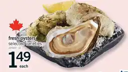 Fortinos FRESH OYSTERS offer