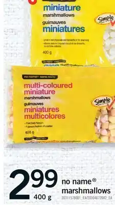 Fortinos NO NAME MARSHMALLOWS offer