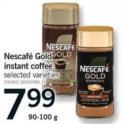 Fortinos NESCAFÉ GOLD INSTANT COFFEE offer