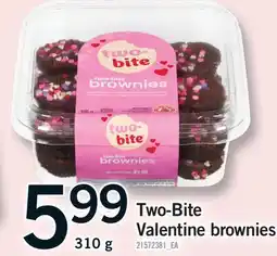 Fortinos TWO-BITE VALENTINE BROWNIES offer