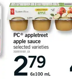 Fortinos PC APPLETREET APPLE SAUCE offer