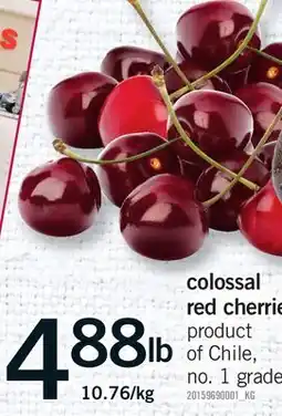 Fortinos COLOSSAL RED CHERRIES offer