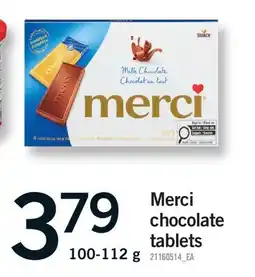 Fortinos MERCI CHOCOLATE TABLETS offer