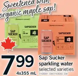 Fortinos SAP SUCKER SPARKLING WATER offer