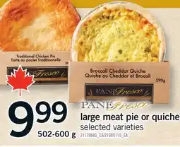 Fortinos LARGE MEAT PIE OR QUICHE offer