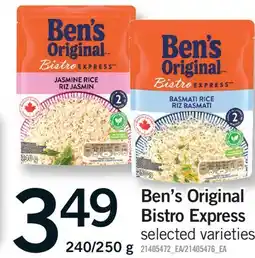 Fortinos BEN'S ORIGINAL BISTRO EXPRESS, 240/250 G offer