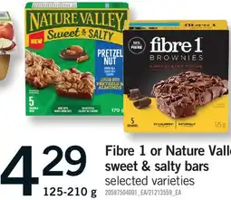 Fortinos FIBRE 1 OR NATURE VALLEY SWEET & SALTY BARS offer