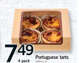 Fortinos PORTUGUESE TARTS offer