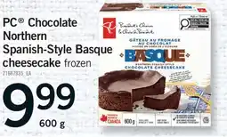 Fortinos PC CHOCOLATE NORTHERN SPANISH-STYLE BASQUE CHEESECAKE offer