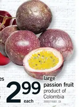 Fortinos LARGE PASSION FRUIT offer