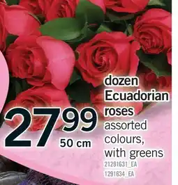 Fortinos DOZEN ECUADORIAN ROSES, 50 CM offer