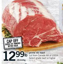 Fortinos PRIME RIB ROAST offer