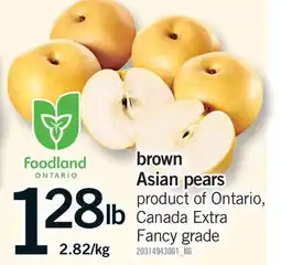 Fortinos BROWN ASIAN PEARS offer