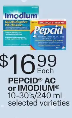 Fortinos PEPCID AC OR IMODIUM offer
