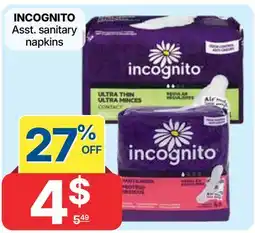 Rossy INCOGNITO Asst. sanitary napkins offer