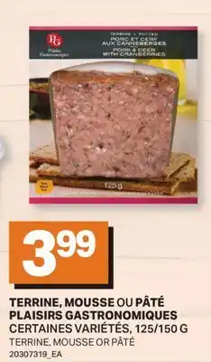 L'Intermarché TERRINE, MOUSSE OU PÂTÉ | TERRINE, MOUSSE OR PÂTÉ, 125/150 G offer