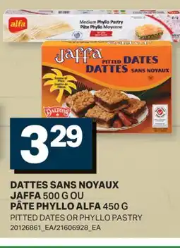 L'Intermarché DATTES SANS NOYAUX, 500G OU PÂTE PHYLLO, 450 G | PITTED DATES OR PHYLLO PASTRY offer