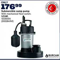RONA BURCAM Submersible sump pump offer