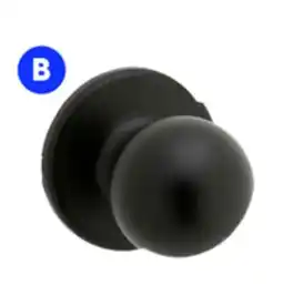 RONA Weiser Passage knob, matte black finish Yukon door handles offer