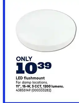 RONA LED flushmount 11, 15-W, 3 CCT, 1200 lumens offer