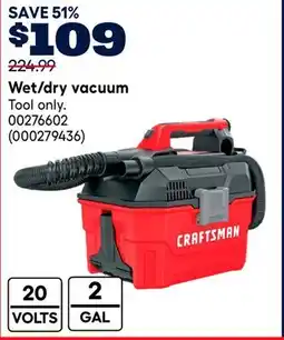 RONA CRAFTSMAN Wet/dry vacuum offer