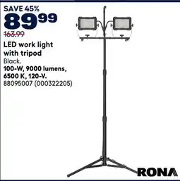RONA LED work light with tripod Black offer