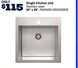 RONA VALU+ Single kitchen sink 20'' x 20 offer
