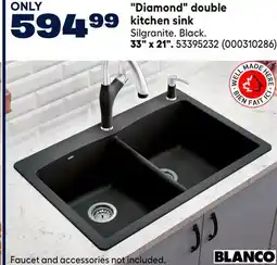 RONA Blanco 33 x 21 Diamond double kitchen sink offer