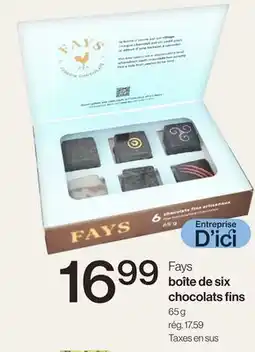 Avril Boîte de six chocolats fins offer
