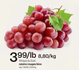 Avril raisins rouges bios offer