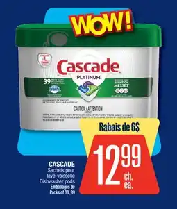 Jean Coutu CASCADE Dishwasher pods offer