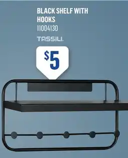 Canac Black Shelf with Hooks offer