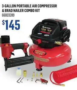 Canac 3-Gallon Portable Air Compressor & Brad Nailer Combo Kit offer